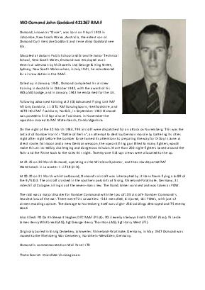 A preview of a PDF biography for Goddard, Osmond John